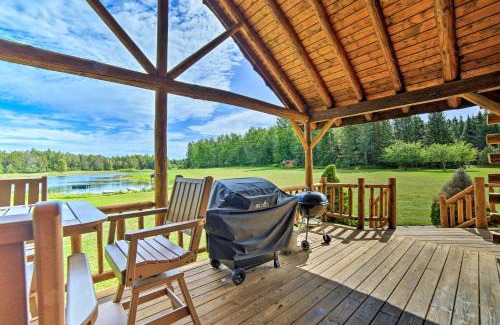 Rapid River House | Rapid River Log Cabin with Loft on 160 Scenic Acres