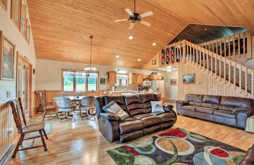 Rapid River House | Rapid River Log Cabin with Loft on 160 Scenic Acres