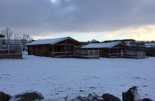 Allendale Cabin | Real Log cabin with hot tub and fire pit. Pet friendly.