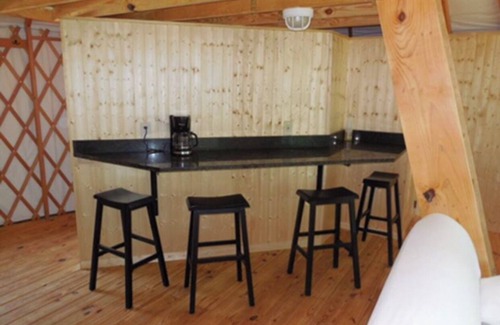 Alpine Bay Cottage | Red Yurt in Clear Creek Cove RV Resort sleeps 6 Logan Martin Lake