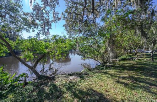 Bearss Plaza House | Reel relaxing across from River in Huge 24 foot Swim Spa