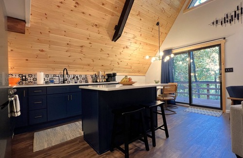 Carrolltowne Cabin | Renovated 1973 Aframe with Hot Tub