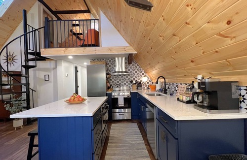 Carrolltowne Cabin | Renovated 1973 Aframe with Hot Tub