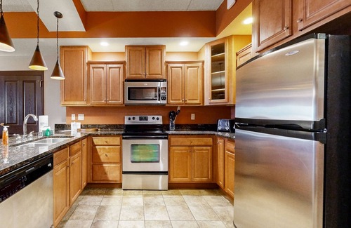 Wisconsin Dells Condo | Resort condo on the River Walk with jetted tub & fireplace