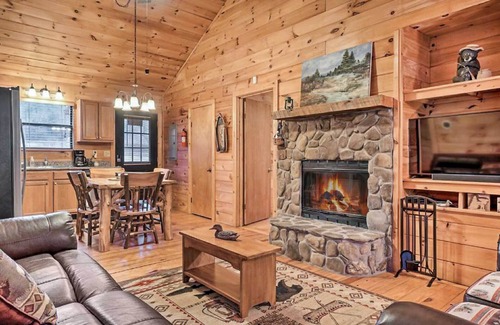 Blairsville Cabin | Riverfront Cabin w/Hot Tub & Mountain Views!