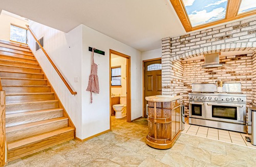 Salyer House | Riverfront home on 5 acres with huge porch, woodstove, & pool table - dogs OK