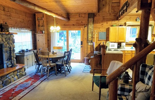 Montello Cabin | Rustic but modern log cabin in Montello on 10 acres 1/2 hour from WI Dells