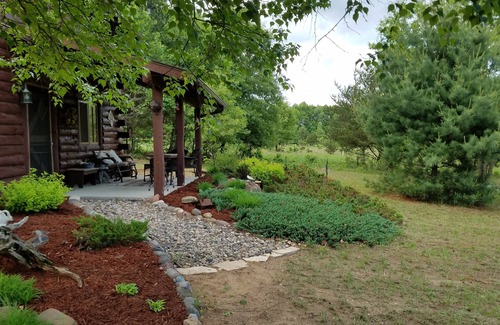 Montello Cabin | Rustic but modern log cabin in Montello on 10 acres 1/2 hour from WI Dells
