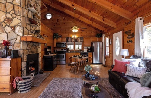 Sautee Nacoochee Cabin | Rustic Cabin Retreat Near Helen Pets Friendly WiFi