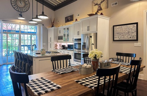 Sharps Chapel House | Rustic lakeside home with private dock, firepit, grill, smoker, and mtn views