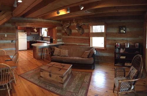 Derby Cabin | Rustic Log Cabin next to the Hoosier National Forest in the Ohio River Valley