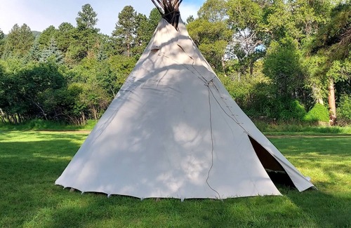 Saddlestring RV Rental | Rustic "Moose" Tipi at the foothills of the Bighorns in Story, WY