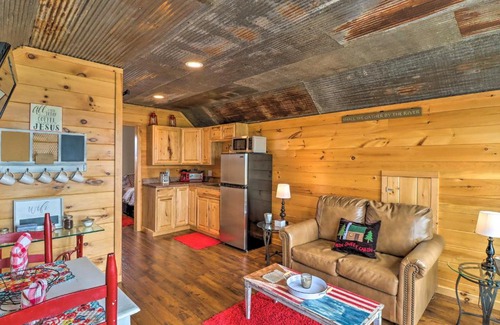 Norfork Apartment | Rustic Norfork Studio with Million Dollar View!