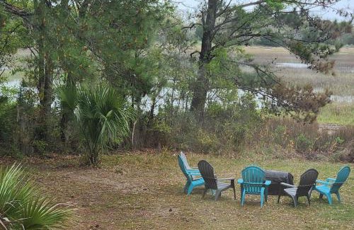 Saint Helena Island House | Sea Island Seclusion Marsh View with Beach Pass