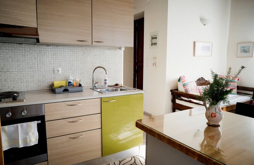 Mytilene Villa | Seafront Away-from-it-all Stone House in Sunset Olive Grove