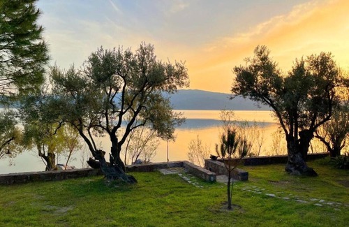 Mytilene Villa | Seafront Away-from-it-all Stone House in Sunset Olive Grove