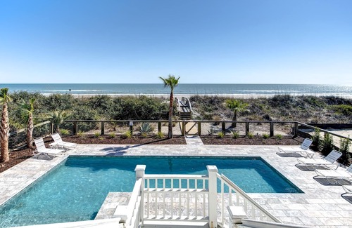 Isle of Palms House | Seascapes~ 714 Ocean Blvd. Charming, Ocean Front, Private Pool
