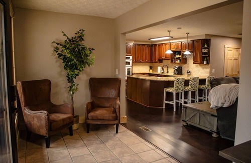 Nashport Cabin | Secluded Cabins on Private Stocked Pond Hot Tub. Ping Pong. Arcade. Master Suite