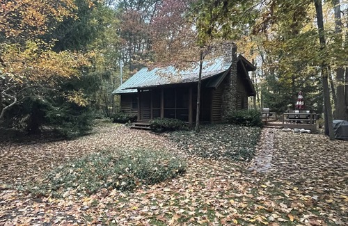South Haven Cabin | Secluded Log Cabin with trail to North Point County Park to the beach.