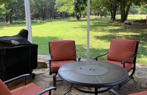 Sycamore House | Serene Getaway nestled in country, 4 bedroom 2 bath. Covered patio cooking area.