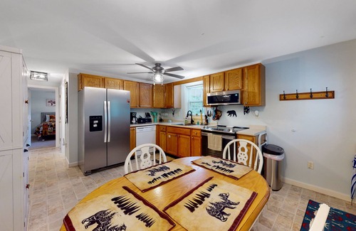 Lamoine House | Serene home with a deck, grill, firepit, board games, washer/dryer, & mtn views