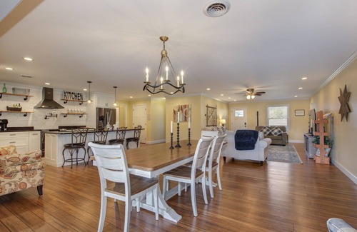 Dandridge Cabin | Serene lake views featuring a private dock, sun deck + spacious fire pit