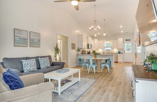 Yaupon Beach House | Serene Oak Island Home w/Private Saltwater Pool!