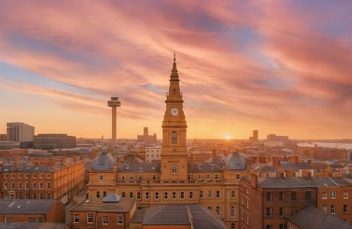 Liverpool City Centre Apartment | Sidemersey Livings- Unmatched Panoramic Views, Secure Parking, Beautiful Balcony- A Stay to Remember