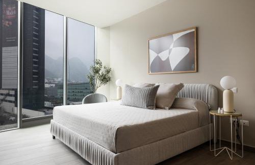 Monterrey Apartment | Sinfonía de serenidad y estilo, 3 min de San Pedro