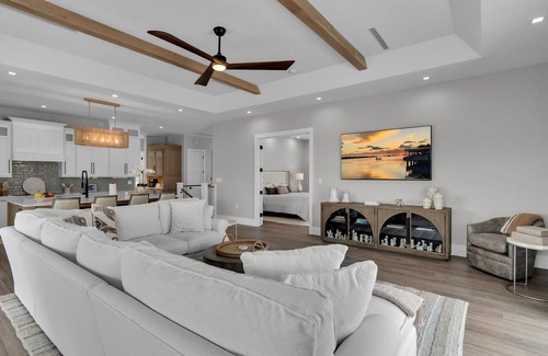 Coury House | Sophisticated 5-bedroom, elevator, 50' dock, heated pool/spa, sleep 12