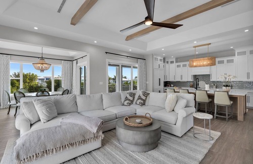 Coury House | Sophisticated 5-bedroom, elevator, 50' dock, heated pool/spa, sleep 12