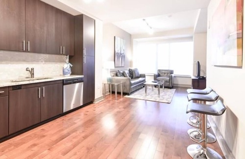 Seaport District Apartment | Spacious 1BR | Work Desk & WiFi | Boston Harbor | by GLS