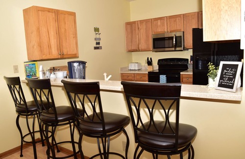 Gaylord Condo | Spacious, cozy, and family-friendly home in ski & golf resort in North Michigan