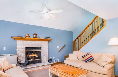 Frankfort House | Spacious home near the lake w/ fireplace, hammock, full kitchen, & washer/dryer