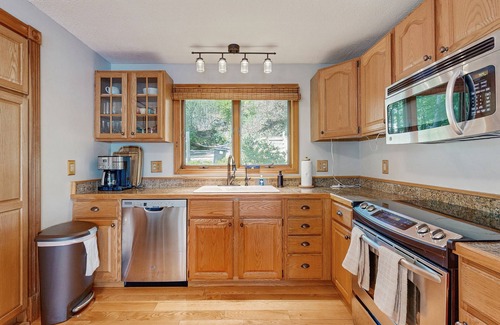 Lucerne-in-Maine House | Spacious Lakefront Home with a Sandy Beach, Kayaks, and Stunning Panoramic Views