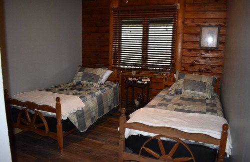 Hastings Cabin | Spacious log cabin overlooking our little town