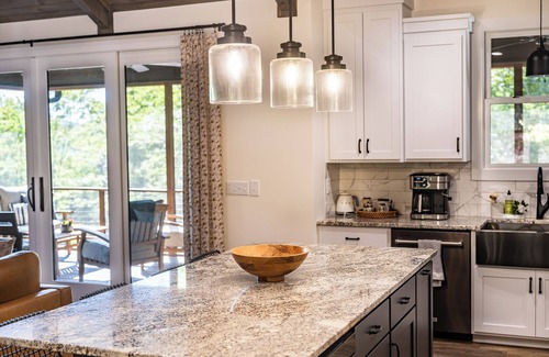 Lake Lure House | Spacious & Modern Rumbling Bald Retreat! Hot Tub, Fire Pit, Game Room