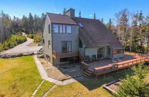 Prospect Harbor House | Sparkling and spacious coastal haven with ocean views near Acadia National Park!