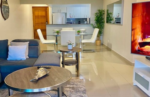 Santo Domingo Condo | Spectacular Sea View Condo with Amazing Pool, 10 minutes to the Colonial Zone