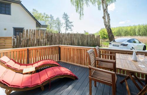 Graal Mueritz Apartment | "Strandvergnügen", 100 m zum Traumstrand, ganzer Terrassen-Bungalow mit Parken