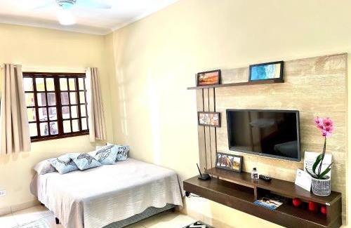 Centro House | Studio pé na areia com área de churrasco privativa