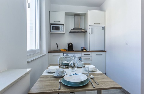 Muxia Apartment | Studio view square cabo da vila downtown Muxia