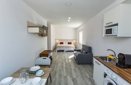 Muxia Apartment | Studio view square cabo da vila downtown Muxia