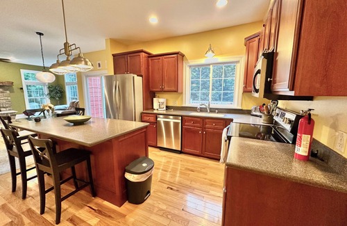 Webster House | Stunning 3 bed, 2.5 bath home, nestled in a quiet woodsy setting.