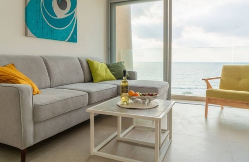 Nahariya Apartment | Stunning Beachfront Apartment With Epic Sea Views