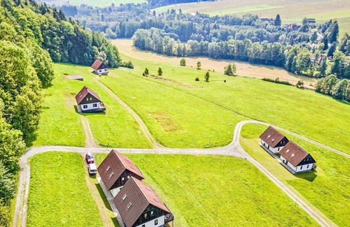 Velke Petrovice House | Stunning private villa for 6 people with pool, WIFI, TV, patio, pets allowed and panoramic view