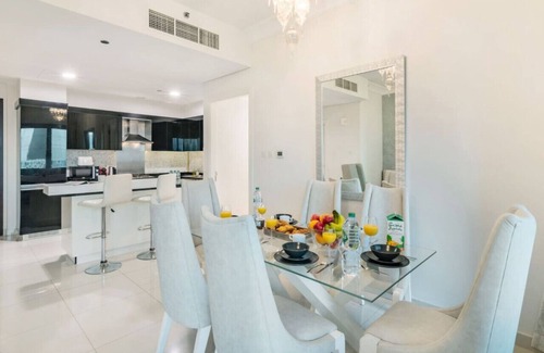 Al Wasl Apartment | Stylish 3BR w/Pool | Near Dubai Mall, Burj Khalifa Views and Metro