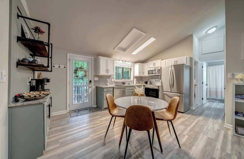 The Woods Cabin | Stylish Retreat w Fireplace, Games & Pool Access