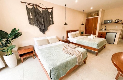 Ejidal Apartment | Suite F tortuga, equipada, 5min de la 5ta en auto