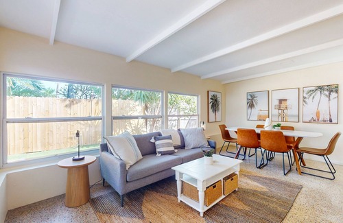 Belle Vista House | Sunlit & stylish dog-friendly retreat with great patio - steps from the shore